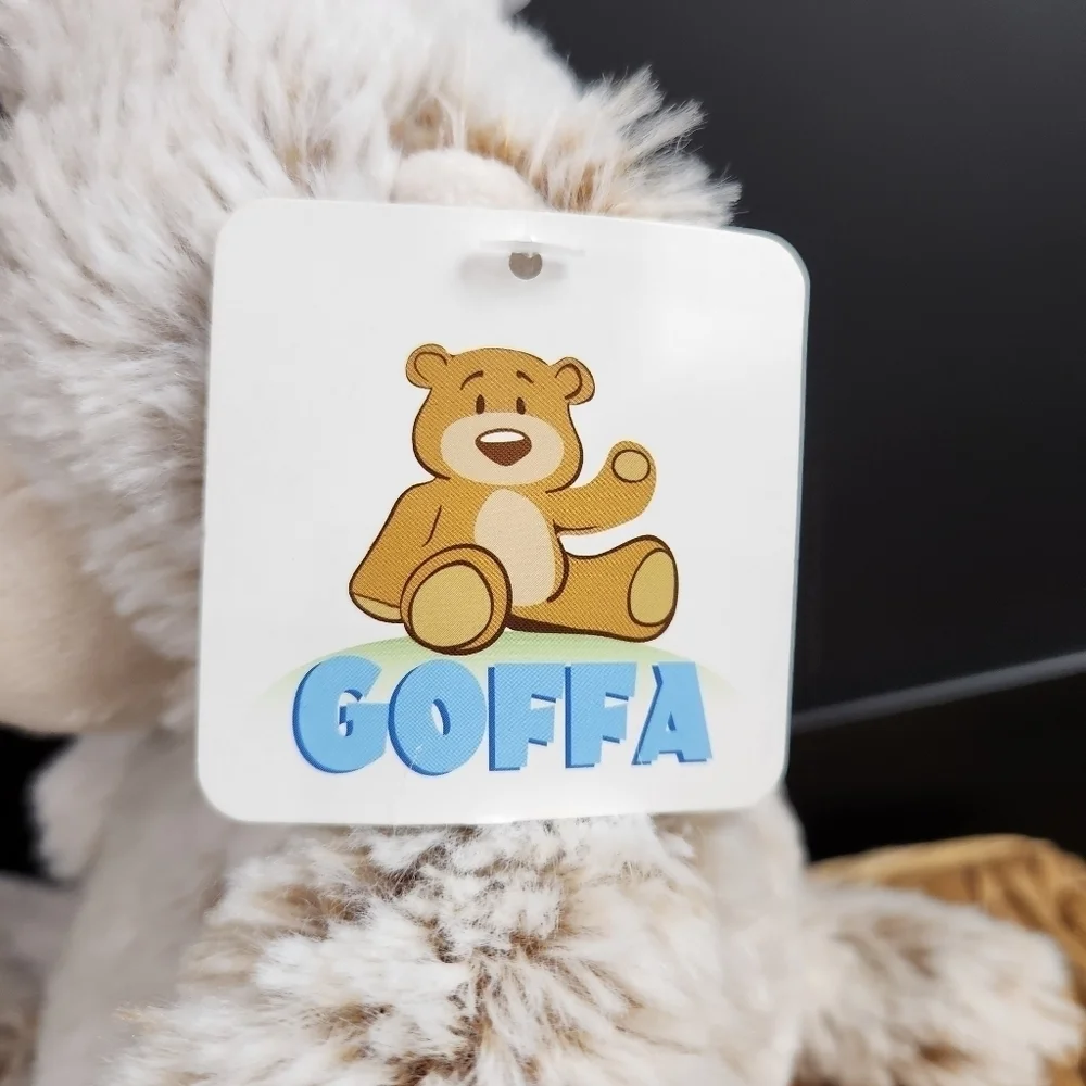 Goffa International Beige/Brown/White Monkey Plush Stuffed Animal 11” Sitting